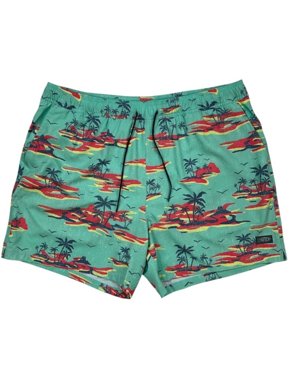 AFTCO Strike Swim Shorts XL Turquoise Hawaiian